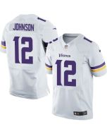 Vikings #12 Charles Johnson White Men's Stitched NFL Elite Jersey