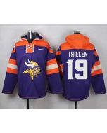 Vikings #19 Adam Thielen Purple Player Pullover NFL Hoodie