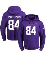 Vikings #84 Cordarrelle Patterson Purple Name & Number Pullover NFL Hoodie