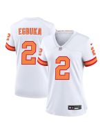 Women's '76 Tampa Bay Buccaneers #2 Emeka Egbuka White Player Game Jersey (Style 3)