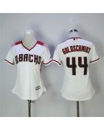 Women's Arizona Diamondbacks #44 Paul Goldschmidt White/Sedona Cool Base Stitched MLB Jersey