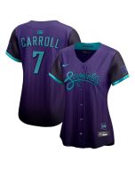 Women's Arizona Diamondbacks #7 Corbin Carroll Purple 2025 City Connect Limited Player Jersey (Purple)