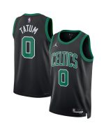 Women's Boston Celtics #0 Jayson Tatum Black Swingman Statement Edition Jersey (Black)
