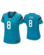 Women's Carolina Panthers #8 Jaycee Horn Blue Vapor Untouchable Limited Stitched NFL Jersey(Run Small)