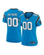 Women's Carolina Panthers Blue Alternate Game Custom Jersey (Blue)