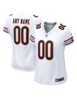 Women's Chicago Bears White Road Game Custom Jersey