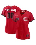 Women's Cincinnati Reds Red 2026 City Connect Stadium Custom Jersey (Red)