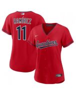 Women's Cleveland Guardians #11 Jose Ramirez Stitched Baseball Jersey(Run Small)