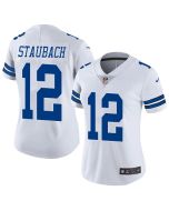 Women's Dallas Cowboys #12 Roger Staubach White Vapor Untouchable Limited Stitched Jersey(Run Small)