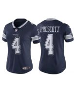 Women's Dallas Cowboys #4 Dak Prescott Navy Vapor Untouchable Limited Stitched Jersey(Run Small