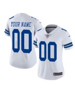 Women's Dallas Cowboys Customized White Vapor Untouchable Stitched Jersey(Run Small
