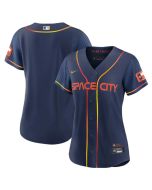 Women's Houston Astros Blank 2022 Navy City Connect Stitched Jersey(Run Small)