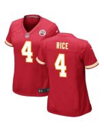 Women's Kansas City Chiefs #4 Rashee Rice Red Stitched Jersey(Run Small)