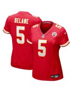 Women's Kansas City Chiefs #5 Mansoor Delane Red 2026 NFL Draft Game Jersey (Red)