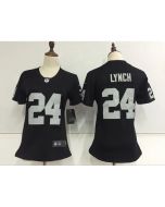 Women's Oakland Raiders #24 Marshawn Lynch Black Stitched NFL Vapor Untouchable Limited Jersey