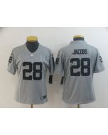 Women's Oakland Raiders #28 Josh Jacobs 2019 Gary Inverted Legend Stitched NFL Jersey(Run Small)