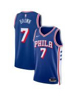 Women's Philadelphia 76ers #7 Jaylen Brown Royal Swingman Icon Edition Jersey (Brown Royal)