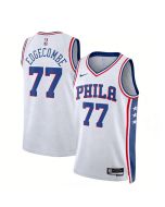 Women's Philadelphia 76ers #77 V. J. Edgecombe White 2022/23 Swingman Association Edition Jersey