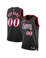 Women's Philadelphia 76ers Black Classic Edition Custom Jersey (Black)