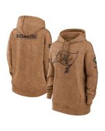 Women's Tampa Bay Buccaneers 2023 Brown Salute to Service Pullover Hoodie(Run Small)