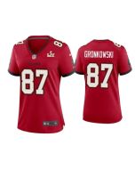 Women's Tampa Bay Buccaneers #87 Rob Gronkowski Red 2021 Super Bowl LV Limited Stitched Jersey(Run Small)