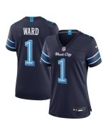 Women's Tennessee Titans #1 Cameron Ward Navy 2026 Rivalries Collection Game Jersey