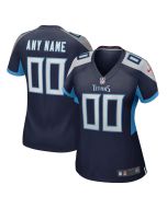 Women's Tennessee Titans Navy Game Custom Jersey (Navy)