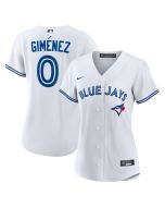 Women's Toronto Blue Jays #0 Andres Gimenez White Home Replica Jersey
