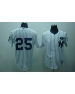 Yankees #25 Mark Teixeira White GMS The Boss Stitched MLB Jersey
