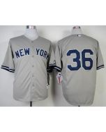 Yankees #36 Carlos Beltran Grey Stitched MLB Jersey