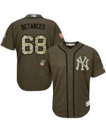 Yankees #68 Dellin Betances Green Salute to Service Stitched Youth MLB Jersey