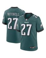 Youth #27 Quinyon Mitchell Midnight Green Philadelphia Eagles Player Game Jersey
