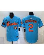 Youth Baltimore Orioles #2 Gunnar Henderson Blue With Patch Vapor Premier Limited Baseball Jersey (Blue)