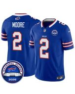 Youth Buffalo Bills #2 D.J. Moore Blue 2026 Inaugural Season at Highmark Stadium Vapor F.U.S.E. Limited Jersey