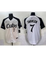 Youth Chicago Cubs #7 Dansby Swanson White "Gothic North Side Edition" Vapor Premier Limited Stitched Baseball Jersey