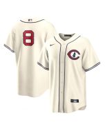 Youth Chicago Cubs #8 ian Happ 2022 Cream Field of Dreams Cool Base Stitched Baseball Jersey (Cream)