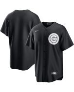 Youth Chicago Cubs Black Lights Out Replica Jersey (Black)