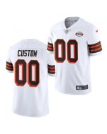 Youth Cleveland Browns White 1946 patch Vapor Untouchable Limited Custom Jersey