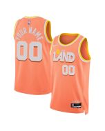 Youth Cleveland Cavaliers Orange 2025/26 City Edition Swingman Custom Jersey (Orange)