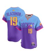 Youth Colorado Rockies #19 Charlie Blackmon Purple/Light Blue 2025 City Connect Elite Player Jersey