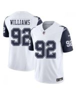 Youth Dallas Cowboys #92 Quinnen Williams Esch White Color Rush Vapor Limited Stitched Jersey (White)