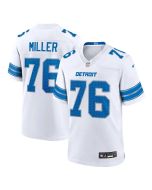 Youth Detroit Lions #76 Blake Miller White 2026 NFL Draft Game Jersey (White)