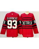 Youth Detroit Red Wings #93 Alex DeBrincat Red 2024-25 Reverse Retro Stitched Jersey