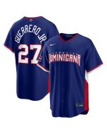 Youth Dominican Republic Baseball #27 Vladimir Guerrero Jr. Royal 2026 World Baseball Classic Road Stadium Jersey (Royal)