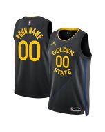 Youth Golden State Warriors Black 2024/25 Swingman Statement Edition Custom Jersey (Black)
