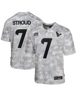 Youth Houston Texans C.J. Stroud Arctic Camo 2024 Salute to Service Game Jersey