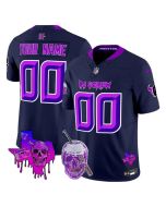 Youth Houston Texans Navy 2026 DJ Screw Vapor F.U.S.E. Limited Custom Jersey