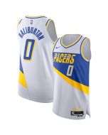 Youth Indiana Pacers #0 Tyrese Haliburton White 2025/26 Authentic City Edition Jersey