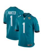 Youth Jacksonville Jaguars #1 Travis Hunter Teal 2025 NFL Draft First Round Pick Game Jersey (Teal)