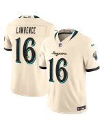 Youth Jacksonville Jaguars #16 Trevor Lawrence Cream 2026 Rivalries Collection Vapor F.U.S.E. Limited Jersey (Cream)